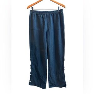 Soft surroundings black linen pants medium